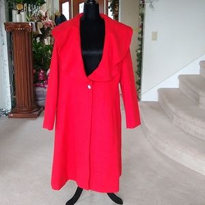 Red ruffle collar jacket by Luxe by especially yours.